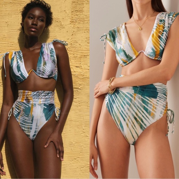 Andrea Iyamah Menasa High Rise Bikini Bottoms - Picture 1 of 9